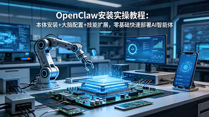 （18982期）OpenClaw安装实操教程：本体安装+大脑配置+技能扩展，零基础快速部署AI智能体-知享资源网