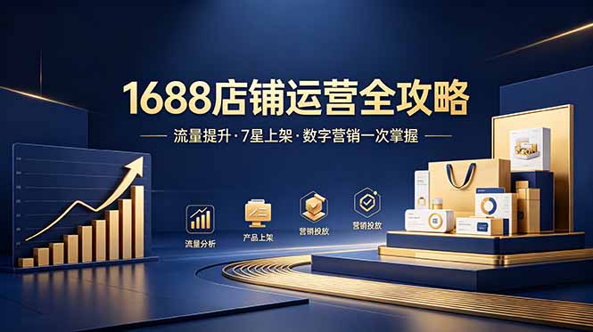 （18976期）1688店铺没流量？产品上架不到7星？数字营销不会投？全套运营技能一次学(更新6月）-知享资源网