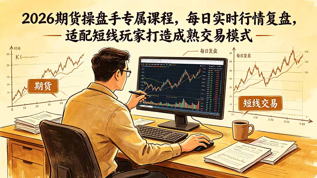 （18902期）2026期货操盘手专属课程-更新6月，每日实时行情复盘，适配短线玩家打造成熟交易模式-知享资源网