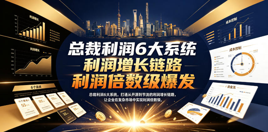 总裁利润6大系统，打通从开源到节流的利润增长链路，让企业在复杂市场中实现利润倍数级爆发-知享资源网