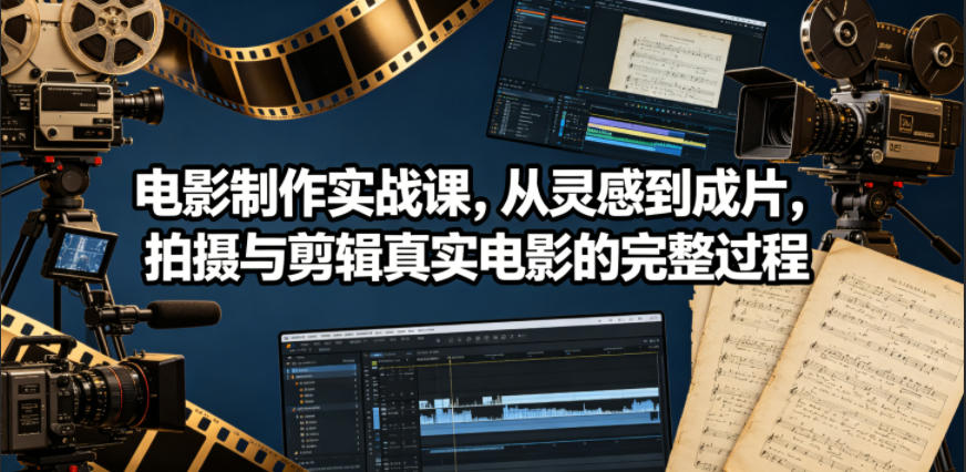 电影制作实战课，从灵感到成片，拍摄与剪辑真实电影的完整过程【原创双语字幕】-知享资源网