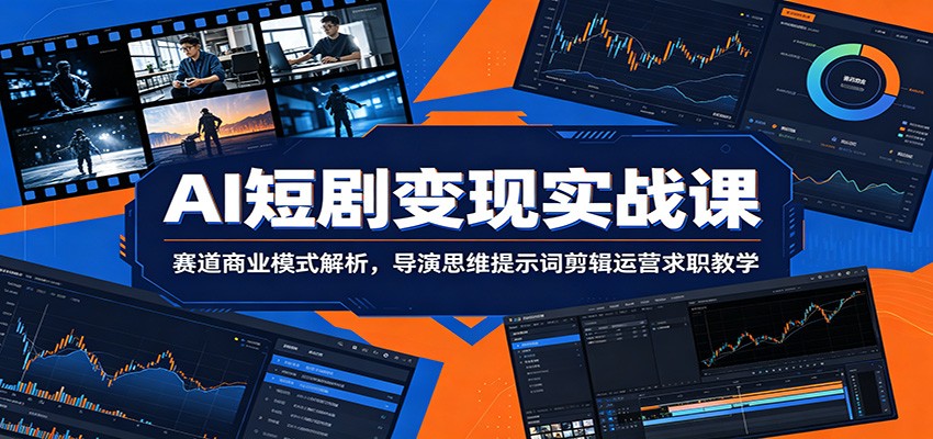 AI短剧变现实战课：赛道商业模式解析，导演思维提示词剪辑运营求职教学-知享资源网