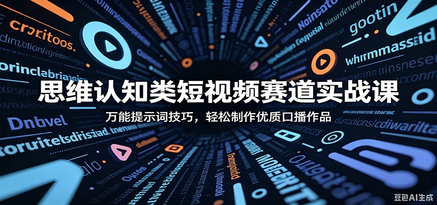 思维认知类短视频赛道实战课：万能提示词技巧，轻松制作优质口播作品-知享资源网