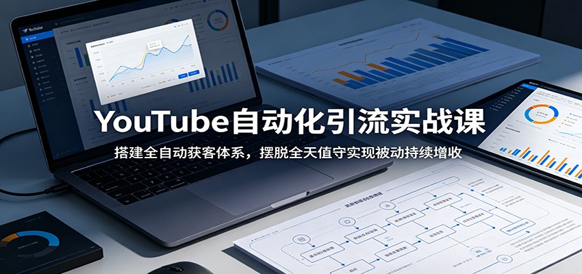YouTube自动化引流实战课：搭建全自动获客体系，摆脱全天值守实现被动持续增收-知享资源网