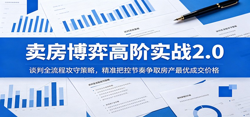 卖房博弈高阶实战2.0：谈判全流程攻守策略，精准把控节奏争取房产最优成交价格-知享资源网