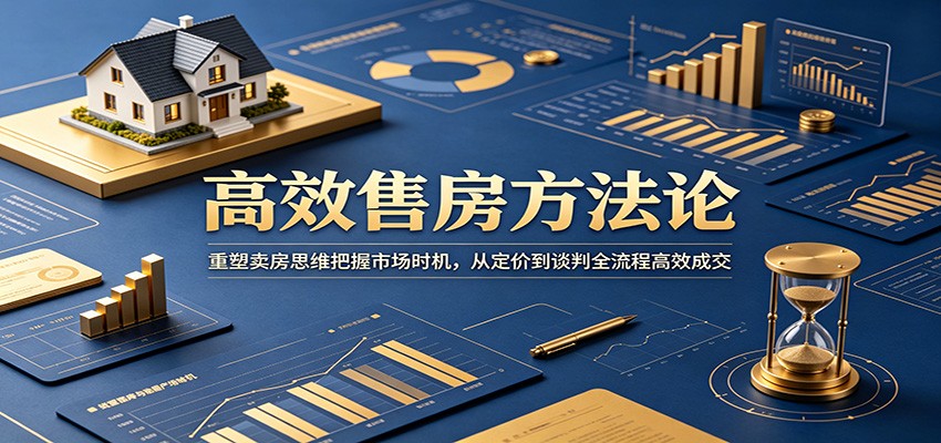 高效售房方法论：重塑卖房思维把握市场时机，从定价到谈判全流程高效成交-知享资源网