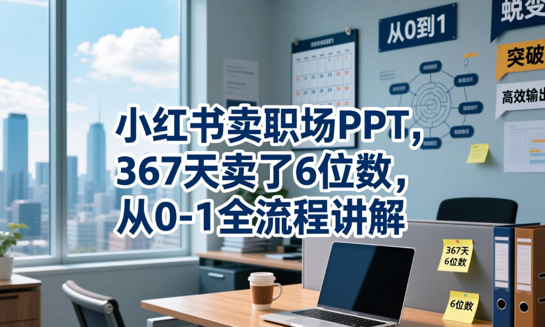 小红书卖职场PPT，367天卖了6位数，从0-1全流程讲解-知享资源网