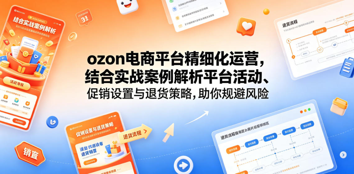 ozon电商平台精细化运营，结合实战案例解析平台活动、促销设置与退货策略，助你规避风险、提升销量-知享资源网