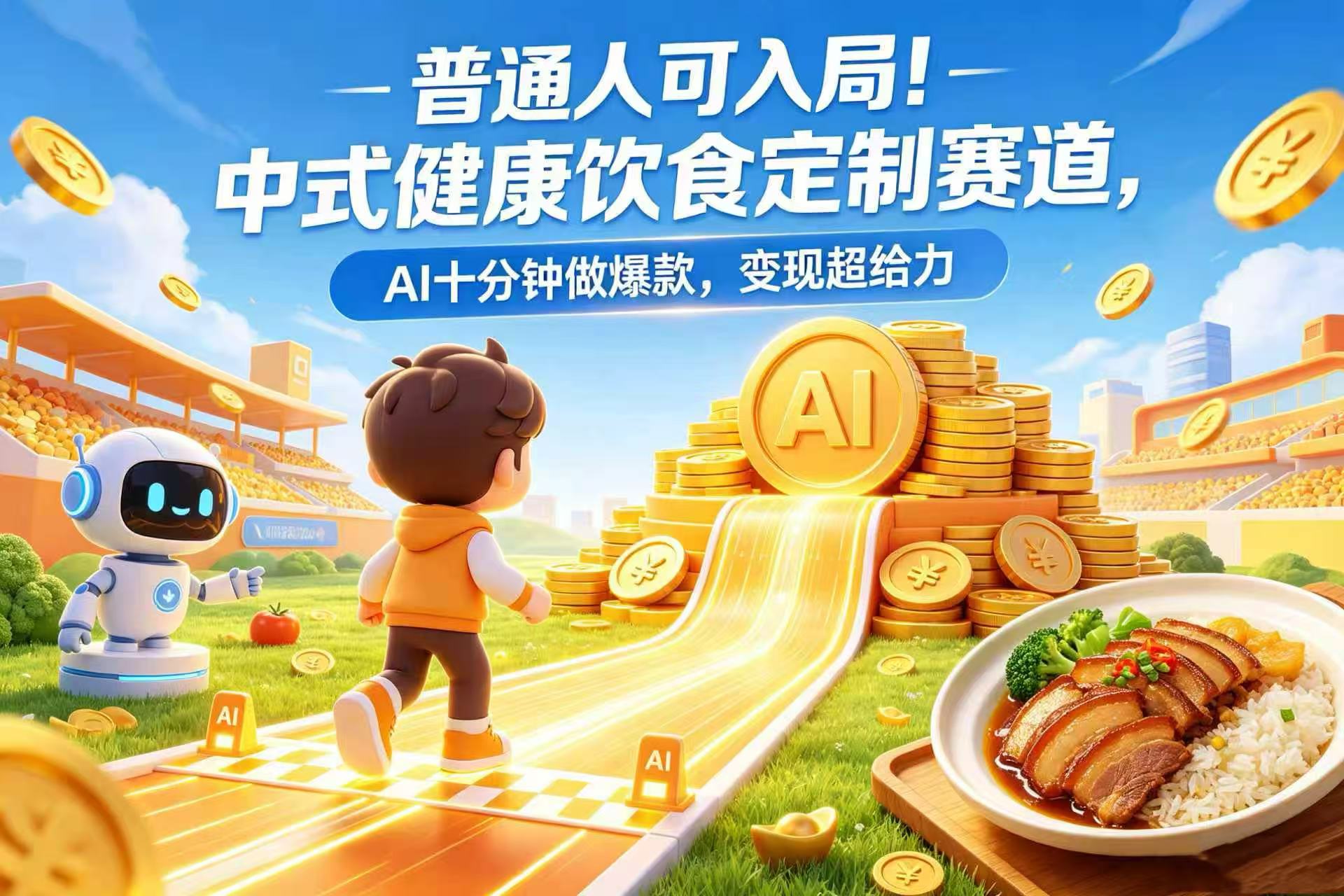 普通人可入局!中式健康饮食定制赛道,AI 十分钟做爆款,变现超给力-知享资源网