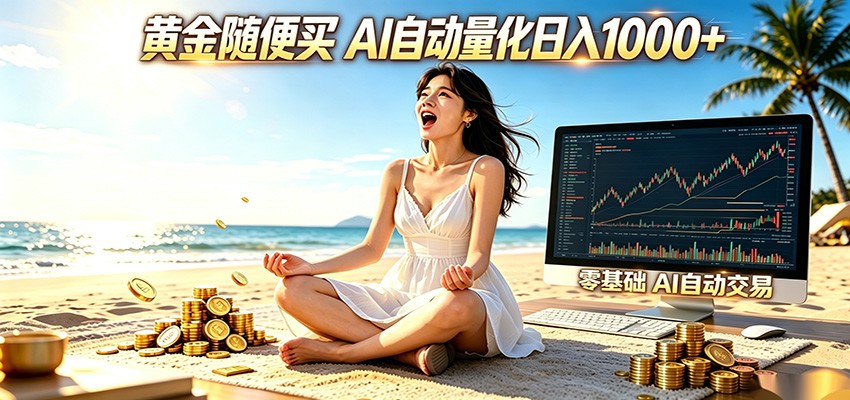 黄金随便买？AI自动外汇量化交易 在家当皇帝 日入1000+-知享资源网