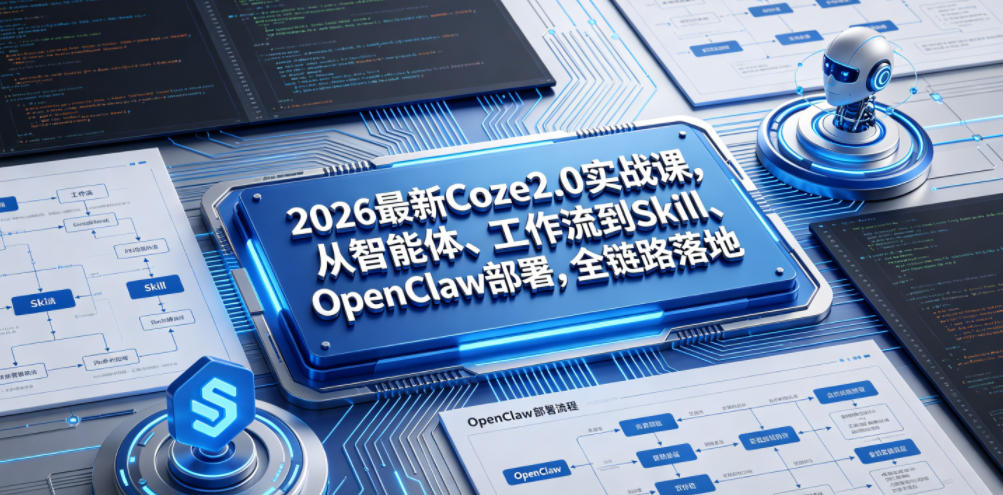 2026最新Coze2.0实战课，从智能体、工作流到Skill、OpenClaw部署，全链路落地-知享资源网