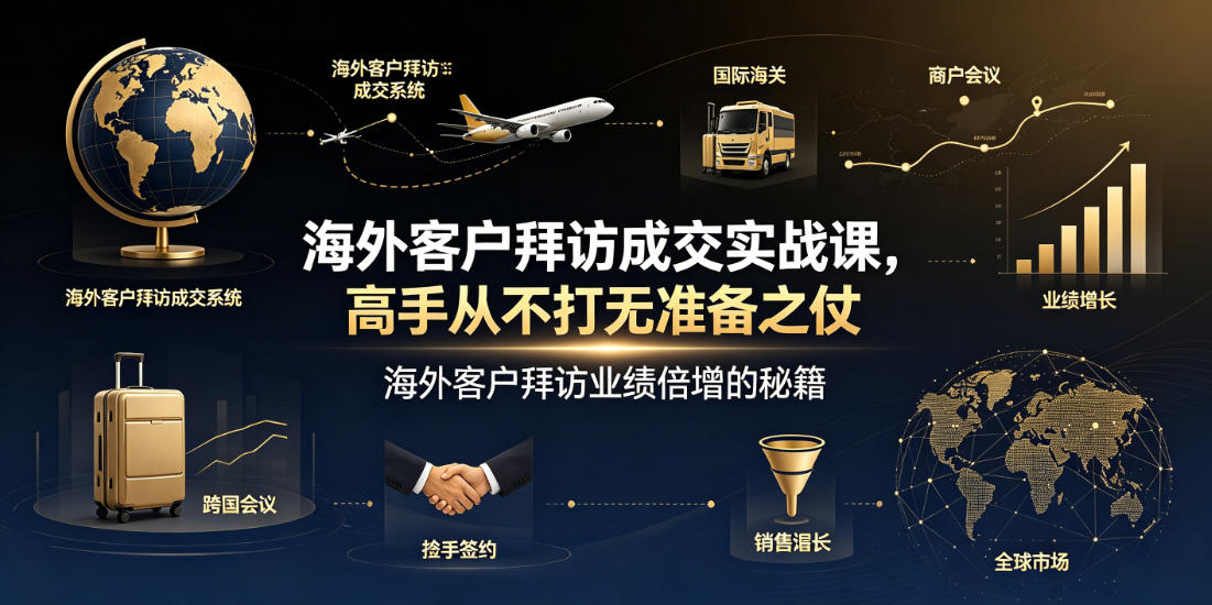 海外客户拜访成交实战课，高手从不打无准备之仗，海外客户拜访业绩倍增的秘籍-知享资源网