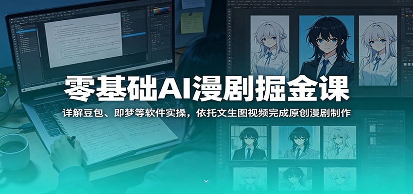 零基础AI漫剧掘金课：详解豆包、即梦等软件实操，依托文生图视频完成原创漫剧制作-知享资源网