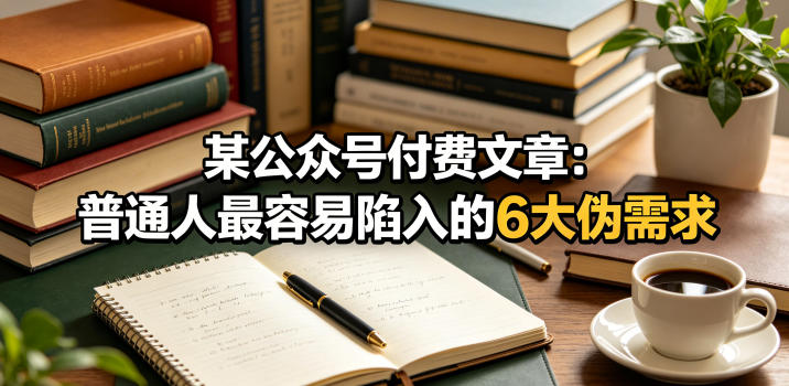某公众号付费文章：普通人最容易陷入的6大伪需求-知享资源网