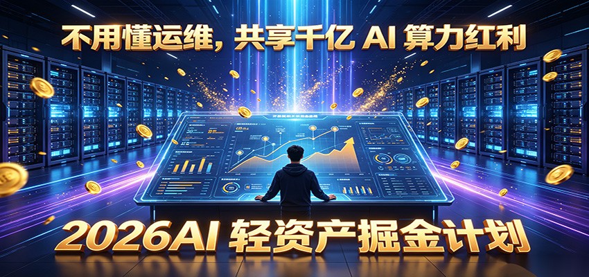 不用懂运维，共享千亿 AI 算力红利，2026AI 轻资产掘金计划-知享资源网