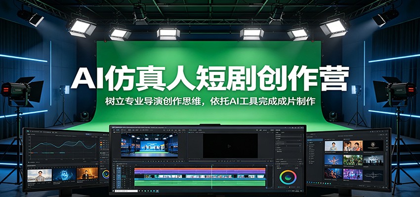 AI仿真人短剧创作营：树立专业导演创作思维，依托AI工具完成成片制作-知享资源网