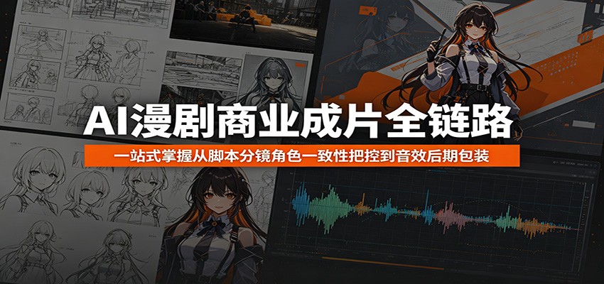 AI漫剧商业成片全链路：一站式掌握从脚本分镜角色一致性把控到音效后期包装-知享资源网