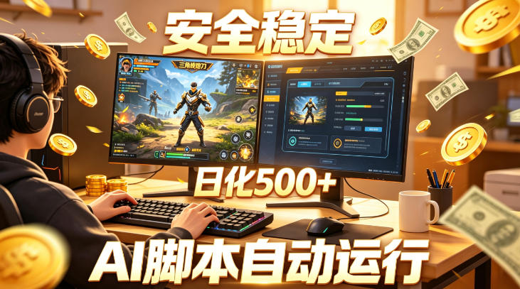 三角洲全自动挂G项目，AI脚本躺賺，日化500+，无需手动操作【揭秘】-知享资源网
