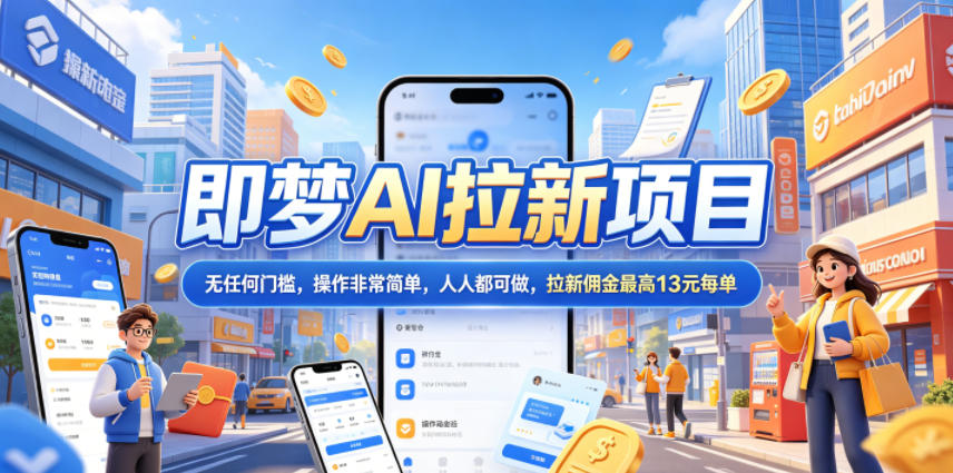 2026年即梦AI拉新项目最新玩法，无任何门槛，操作非常简单，人人都可做，拉新佣金最高13米每单（更新6月24日）-知享资源网