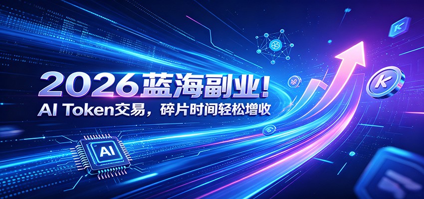 2026蓝海副业！AI Token交易，碎片时间轻松增收-知享资源网