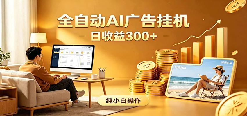 AI风口项目，全程解放双手，后台自动运行赚取收益，每天稳定收益300+-知享资源网