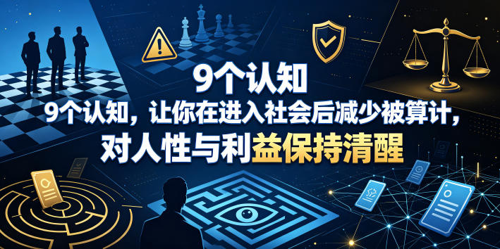 付费文章：9个认知，让你在进入社会后减少被算计，对人性与利益保持清醒-知享资源网