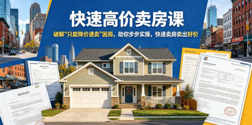 快速高价卖房课，破解“只能降价速卖”困局，助你步步实操，快速卖房卖出好价（更新2026）-知享资源网