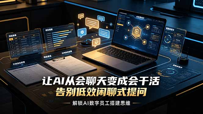 （19130期）让AI从会聊天变成会干活，告别低效闲聊式提问，解锁AI数字员工搭建思维-知享资源网
