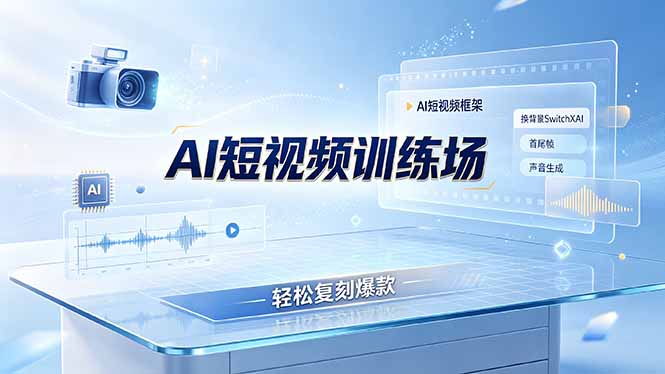 （19137期）老陈AI短视频训练场：AI短视频框架+换背景SwitchXAI+首尾帧+声音生成，轻松复刻爆款-知享资源网