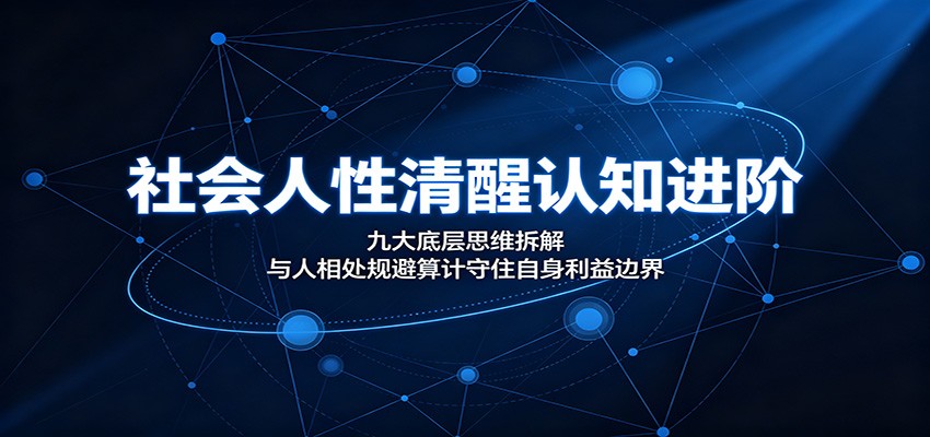 社会人性清醒认知进阶：九大底层思维拆解，与人相处规避算计守住自身利益边界-知享资源网
