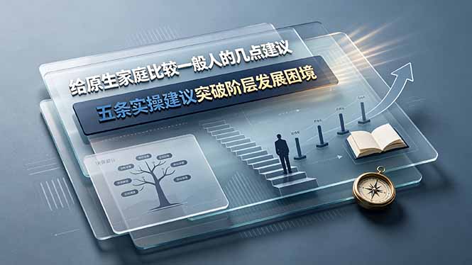 （19194期）付费文章：给原生家庭比较一般人的几点建议，五条实操建议突破阶层发展困境-知享资源网