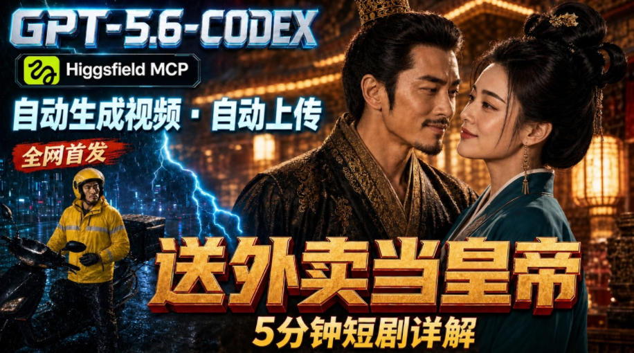 （19540期）GPT-5.6 Codex+Higgsfield MCP：一条指令生成5分钟短剧并自动上传YouTube（油管）-知享资源网
