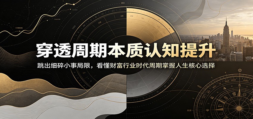 穿透周期本质认知提升：跳出细碎小事局限，看懂财富行业时代周期掌握人生核心选择-知享资源网