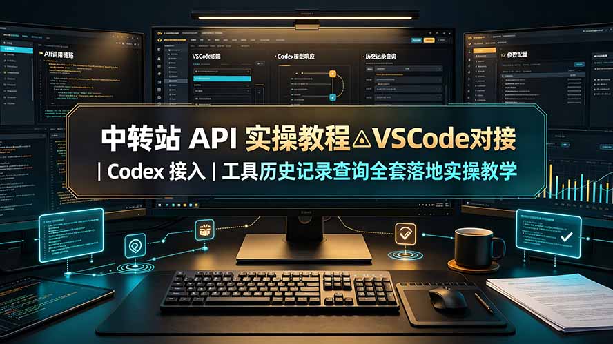 （19520期）中转站 API 实操教程△VSCode 对接｜Codex 接入｜工具历史记录查询全套落地实操教学-知享资源网