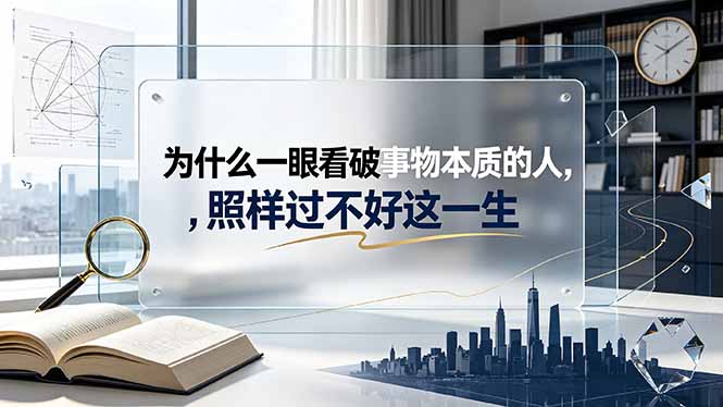 （19165期）付费文章：为什么一眼看破事物本质的人，照样过不好这一生-知享资源网