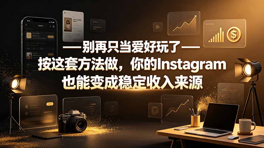 （19591期）别再只当爱好玩了——按这套方法做，你的Instagram也能变成稳定收入来源-知享资源网