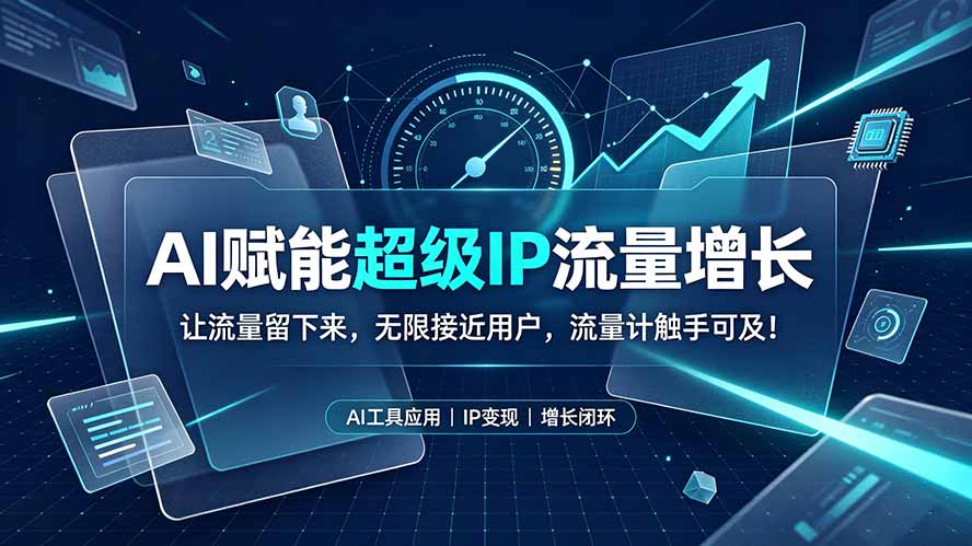 （19453期）AI赋能超级IP流量增长：让流量留下来，无限接近用户，流量计触手可及！-知享资源网