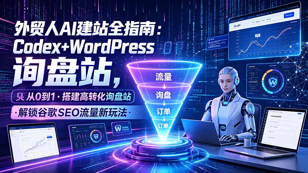 （19439期）外贸人AI建站全指南：Codex+WordPress从0到1·搭建高转化询盘站·解锁谷歌SEO流量新玩法-知享资源网