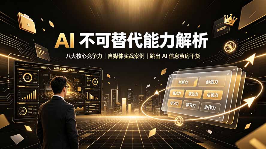 （19344期）付费文章：AI 不可替代能力解析▸八大核心竞争力｜自媒体实战案例｜跳出 AI 信息茧房干货-知享资源网