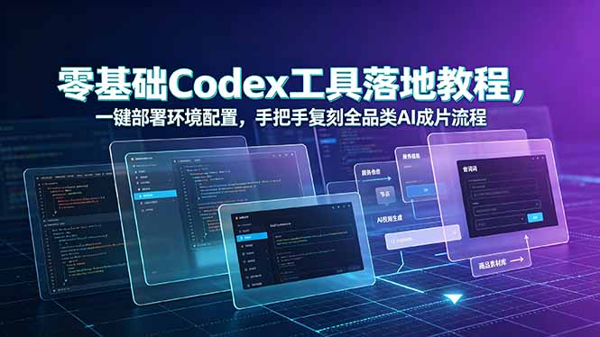 （19152期）零基础Codex工具落地教程，一键部署环境配置，手把手复刻全品类AI成片流程-知享资源网