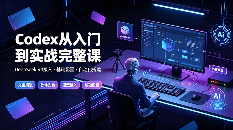 （19257期）Codex从入门到实战完整课｜充值·安装·接入DeepSeek，记忆·插件·Skill·CLI·MCP全拆解-知享资源网