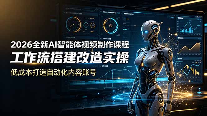 （19127期）2026全新AI Codex智能体视频制作课程，工作流搭建改造实操，低成本打造自动化内容账号-知享资源网