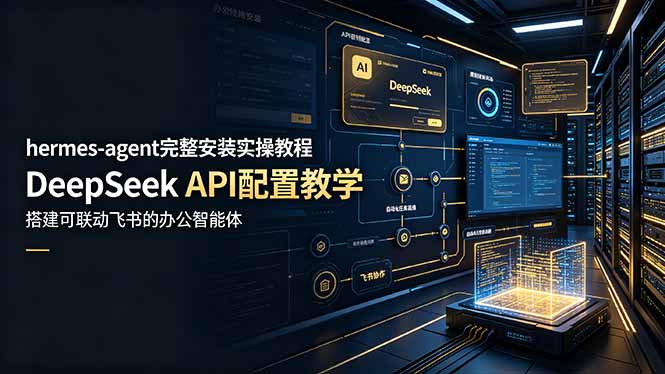 （19128期）hermes-agent完整安装实操教程，DeepSeek API配置教学，搭建可联动飞书的办公智能体-知享资源网
