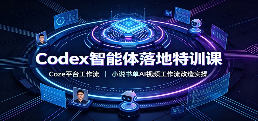 Codex智能体落地特训课：Coze平台工作流，小说书单AI视频工作流改造实操-知享资源网