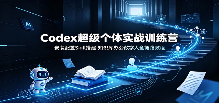 Codex超级个体实战训练营：安装配置Skill搭建，知识库办公数字人全链路教程-知享资源网