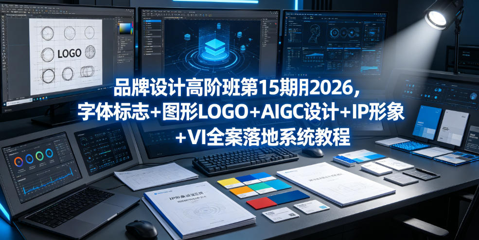 品牌设计高阶班第15期2026，字体标志＋图形LOGO＋AIGC设计＋IP形象＋VI全案落地系统教程-知享资源网