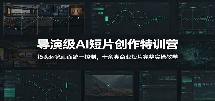 导演级AI短片创作特训营：镜头运镜画面统一控制，十余类商业短片完整实操教学（更新）-知享资源网
