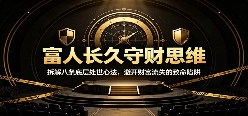 富人长久守财思维：拆解八条底层处世心法，避开财富流失的致命陷阱-知享资源网