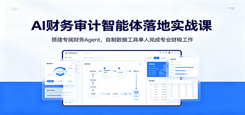 AI财务审计智能体落地实战课：搭建专属财务Agent，自制数据工具单人完成专业财税工作-知享资源网