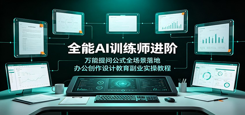 全能AI训练师进阶:万能提问公式全场景落地,办公创作设计教育副业实操教程-知享资源网